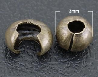 Spastukų paslėpėjai žalvariniai 4mm. Pakuotė 10vnt.
