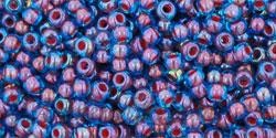 Toho biseris TR-11-381 11/0  Inside color Aqua/Oxblood Lined