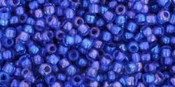 Toho biseris TR-11-934 11/0 Inside Light Sapphyre/Opaque Purple Lined 