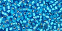 Toho biseris TR-11-23BF 11/0 Silver-Lined Frosted Dark Aquamarine 