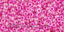 Toho biseris TR-11-350 11/0 Inside-Color Crystal/Fuschia Lined