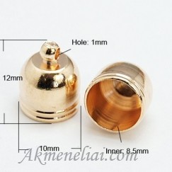  Antgalis odelei, kaspinui, raudonojo aukso spalvos 12x10mm