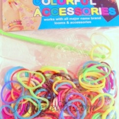 Gumytės loombands, pakuotė ~220vnt. gumyčių, vąšelis, susegimai
