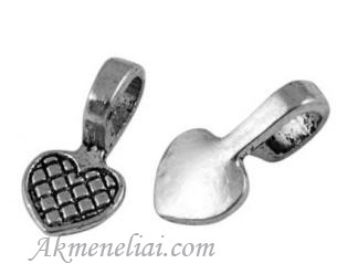 Pakabukas sidabro spalvos klijuojamas 16x8mm