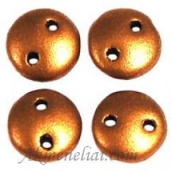 CzechMates Lentil 6mm, Matte Metallic Goldenrot