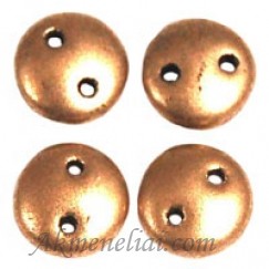 CzechMates Lentil 6mm, Matte Metallic Flax