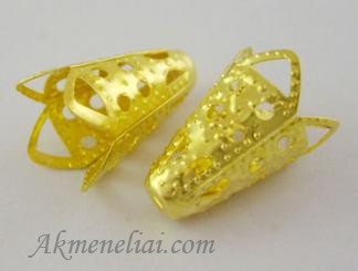 Aukso spalvos kepurėlė 10x16mm 