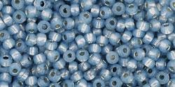 Toho biseris TR-11-PF2102 11/0 Permanent Finish - Silver-Lined Milky Montana Blue  