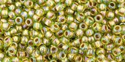 Toho biseris TR-11-996 11/0 Gold-Lined Rainbow Peridot