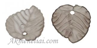Lapelis akrilinis rudas skaidrus 15x14,5mm
