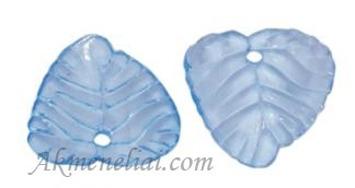 Lapelis akrilinis žydras skaidrus 15x14,5mm