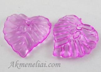 Lapelis akrilinis alyvinis skaidrus 15x14,5mm / 