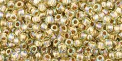 Toho biseris TR-11-998 11/0 Gold-Lined Rainbow Lt Jonquil