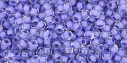 Toho biseris TR-11-977 11/0  Inside-Color Crystal/Neon Purple Lined 