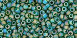 Toho biseris TR-11-179F 11/0  Trans-Rainbow-Frosted Green Emerald