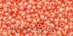 Toho biseris TR-11-985 11/0 Inside-Color Crystal/Salmon Lined 