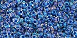 Toho biseris TR-11-193 11/0   Inside-Color Luster Crystal/Dark Capri Lined