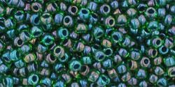 Toho biseris TR-11-249 11/0 Inside-Color Peridot/Emerald Lined 