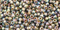 Toho biseris TR-11-999 11/0 Gold-Lined Rainbow Black Diamond  