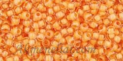 Toho biseris TR-11-962 11/0  Inside-Color Crystal/Peach Lined 