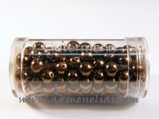 Gutermano perliukai rudi 6mm