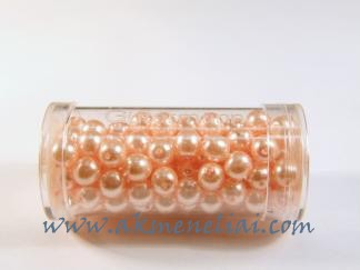 Gutermano perliukai rožinė 6mm