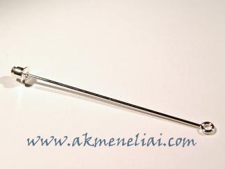 Sagės pagrindas su kilpute sidabro spalvos 60mm