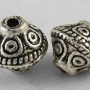 Karoliukas 7x6.5mm, sidabro spalvos,pakuotė 10vnt.