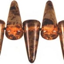 Spike karoliukas, 4x10mm, Picasso-Crystal