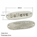 Intarpas sidabro spalva 34x11mm 