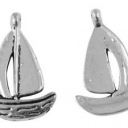Pakabukas Laivas sidabro spalva 19x13mm