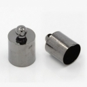 Antgalis su kilpa juodos spalvos, 13x9mm, vidinis diametras 8mm