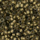 Toho biseris TR-15-999F 15/0 Gold-Lined Frosted Black Diamond