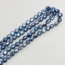 Gėlavandeniai perlai tamsiai pilki, 11x7mm, juosta- 34vnt.,40cm.