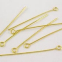 Vinutė su kilpute aukso spalvos 22mm x0.5mm. pak. 20vnt  