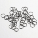 Žiedelis juodo metalo, nelituotas, 6mm, pakuotė 10vnt.