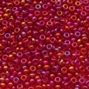 PRECIOSA rocailles.Originali 50 g pakuotė. 11/0 dydis. Raudonas vaivorykštinis