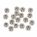 Intarpas juodinto sidabro spalvos, 6mm, pakuotė 30vnt.