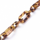 Grandinė akrilo, 1 metras, grandelių dydžiai 11x20.5x3mm ir 8x14x2mm, 1 metras