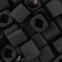 Toho biseris  4mm Cube TC-04-49F Opaque Frosted Jet
