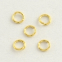 Žiedelis nerūdijančio plieno paauksuotas 24K auksu, nelituotas, 12mm, pakuotė 10vnt.