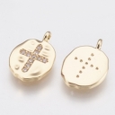 Pakabukas paauksuotas 18K auksu su cirkoniais, 14x10mm