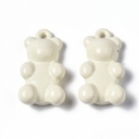 Meškiukas metalinis, baltas, 17.5x9.5x5mm