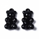 Meškiukas metalinis, juodas, 17.5x9.5x5mm