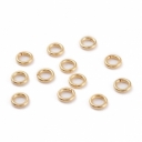 Žiedelis nerūdijančio plieno paauksuotas 18K auksu, nelituotas, 8mm, pakuotė 10vnt.