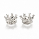 Kepurėlė Karūna platinos spalvos su akutėm, 11,5x6mm. 