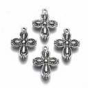 Pakabukas kryželis sidabro spalvos 18x13mm