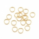 Žiedelis nerūdijančio plieno paauksuotas 18K auksu, nelituotas, 8mm, pakuotė 20vnt.