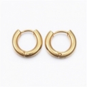 Nerūdijančio plieno  auskarų ruošiniai, auksuoti 14K,13x14x3mm
