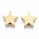 Nerūdijančio plieno 14K paauksuotas karoliukas, 11x12x3mm